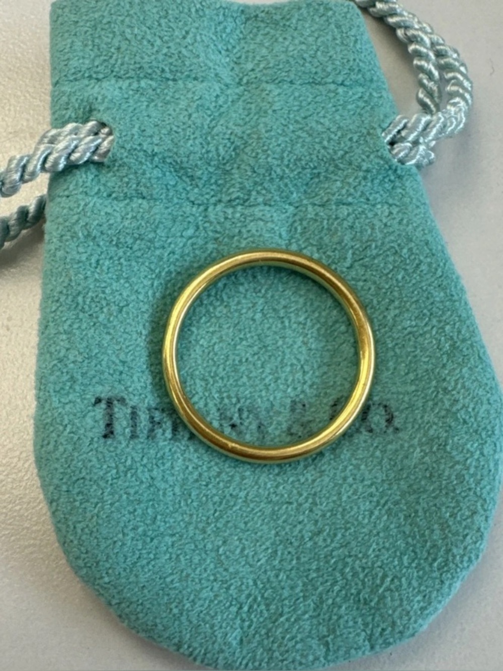 Tiffany & Co Vintage Gold Stacking Band, 18k Yellow Gold, US 6.5 **RARE**